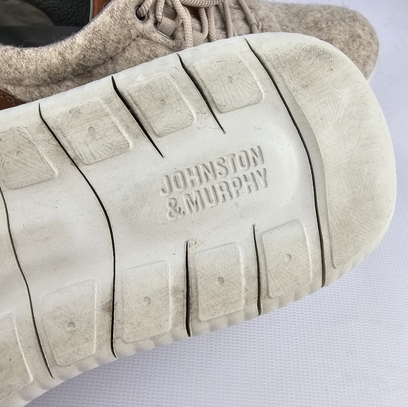 Johnston & Murphy Men's Amherst Wool U-Throat Sneakers Beige Size 10 - Picture 8 of 9